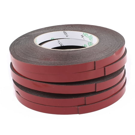 5 Pcs 1CM x 10M x 1MM Dual Sided Sealing Shockproof Sponge Tape