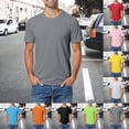 thumbnail image 2 of Kcolen Men's Solid Color Crew Neck Short Sleeve T-Shirt Relaxed Fit Casual Summer Shirts for Work Outdoor, 2 of 6