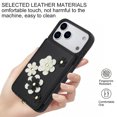 thumbnail image 2 of Tianyeda for iphone 17 Pro Case Flower Wallet Card Holder Leather Flip Cover Long/Short Lanyards with Stand Black, 2 of 5