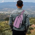 thumbnail image 4 of Bolso de pecho a horcajadas, bolso de ocio para hombre de gran capacidad, moderno, impermeable, para ocio, 4 of 5
