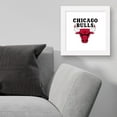 thumbnail image 3 of Gallery Pops NBA Chicago Bulls - Global Logo Wall Art, White Framed Version, 12" x 12", 3 of 5