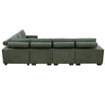 thumbnail image 5 of MAYEERTY Modular Sectional Sofa, Flocking Fabric Couch with Ottoman & Anti-Insect Frame, Green Living Room Furniture, 5 of 12
