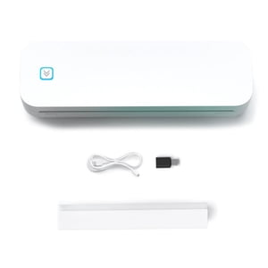 Portable A4 Thermal Printer Inkless for Office Photo PDF Document Memo Stencil Printing White,1*Printer 1*English manual 1*Data cable 1*White paper,White
