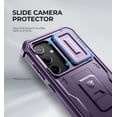 thumbnail image 3 of Dexnor for Samsung Galaxy S24 Case with Built-in Slide Camera Cover & Screen Protector & Kickstand, Heavy-Duty Shockproof Rugged Case Full-Body Bumper Protective Cover for Galaxy S24 2024, Purple, 3 of 7