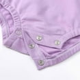 thumbnail image 3 of Odeerbi Baby Bodysuit Layette Onesie for Toddler Fall Spring Girls Boys Cute Romper 2024 Long Sleeve Button Sweatshirt Jumpsuits Purple, 3 of 5