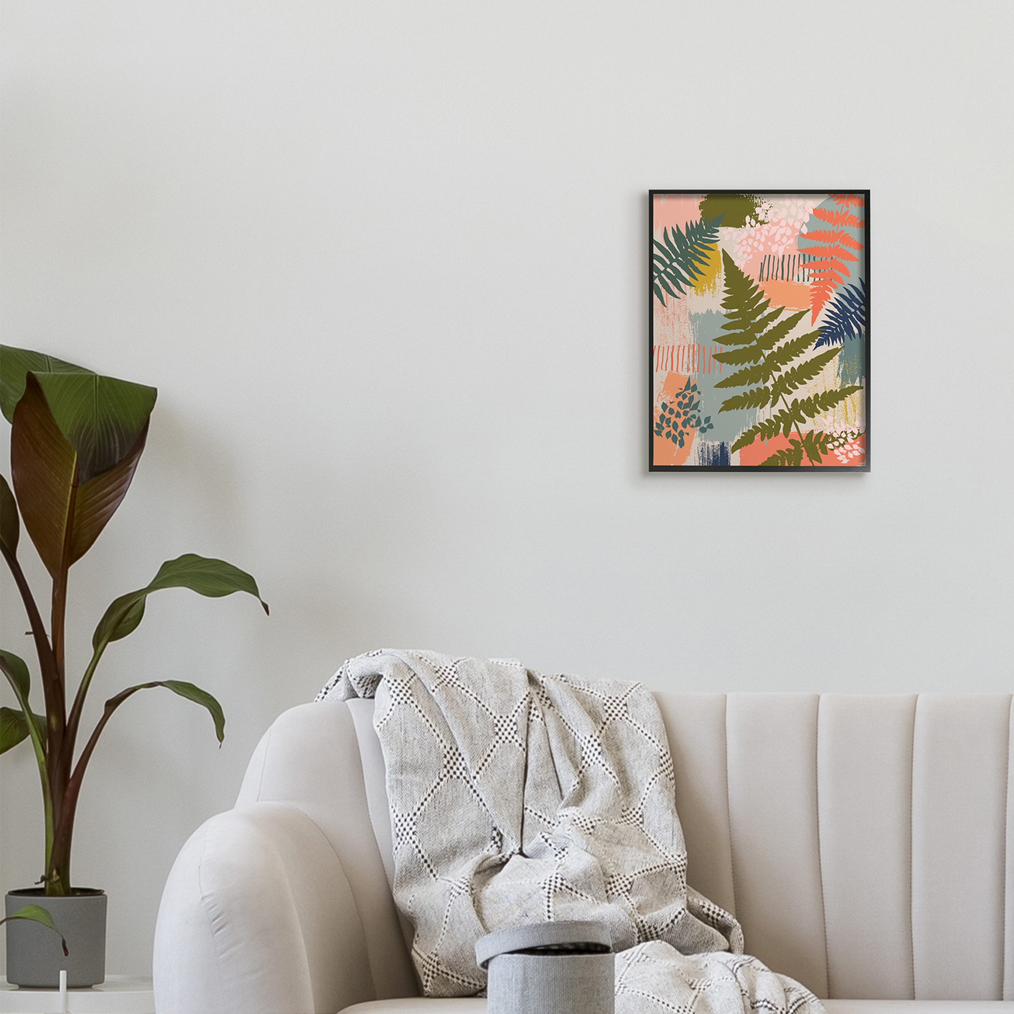 Stupell Industries Organic Forest Ferns Paintbrush Stroke Pattern,11 x 14,Designed by Lisa Whitebutton