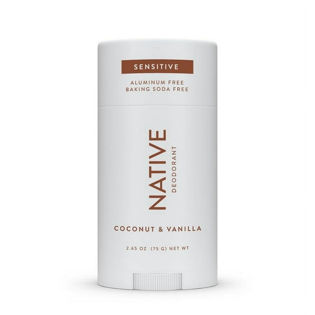 Desodorante Native Sensitive para controlar el olor durante 72 horas, color coco