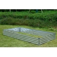 thumbnail image 4 of 2 Pack 6x3x1FT Galvanized Raised Garden Beds Kit Outdoor Metal Gardening Planter Box for Vegetable Elevated Flower Herbs,Silver, 4 of 5