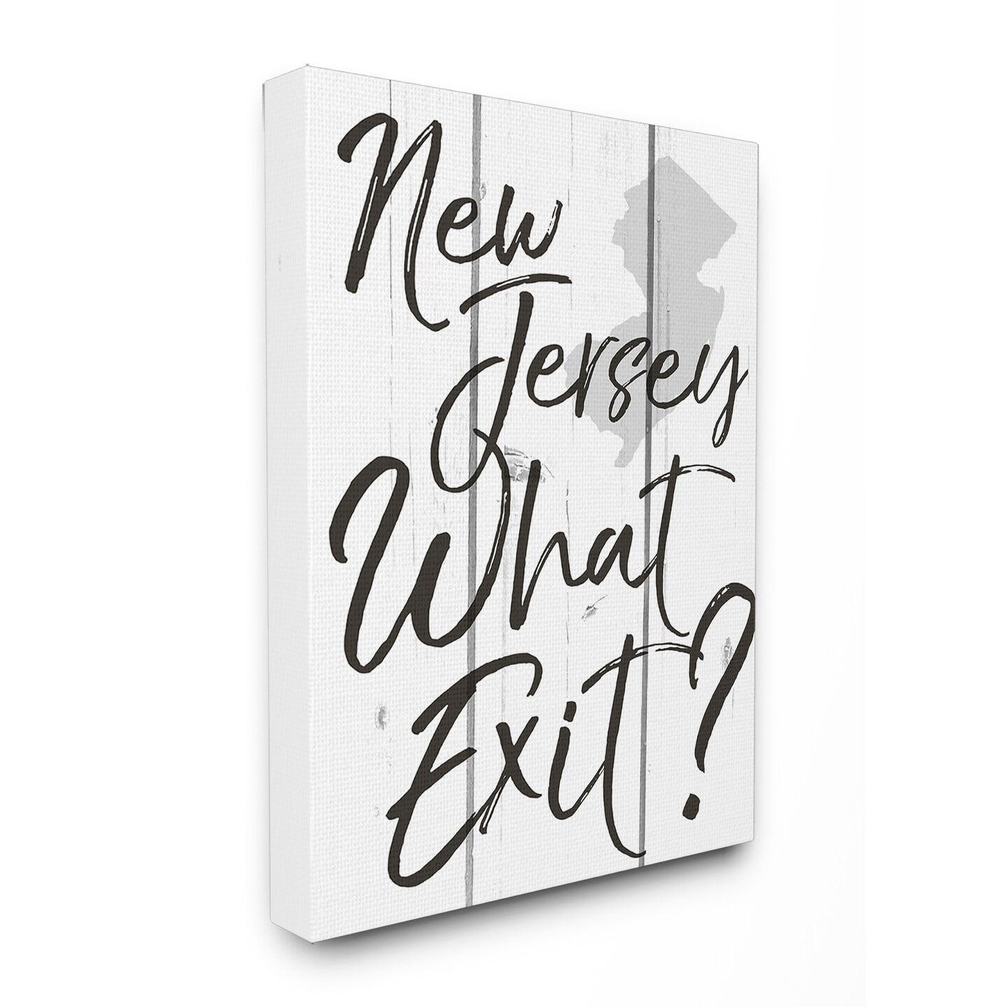 Stupell NJ What Exit Stretched Canvas Wall Art 16 x 20