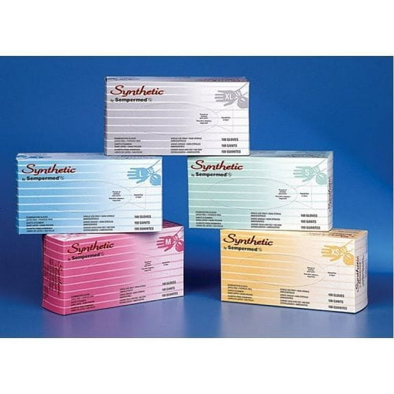 Sempermed® Synthetic Exam Glove, Vinyl, Clear, Large, 100/Box (356045_BX)
