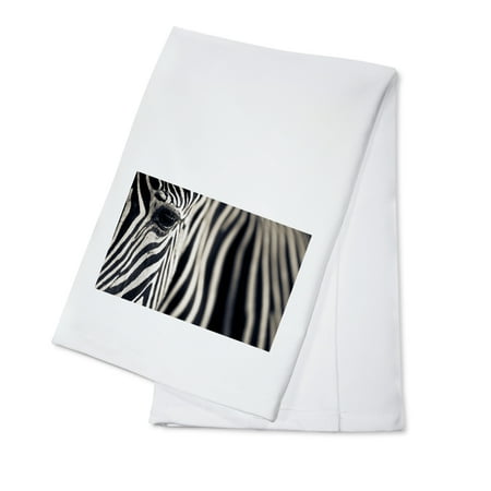 Zebra Up Close - Lantern Press Photography (100% Cotton Kitchen