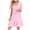 v#47PK1212, variant on Rggeeun Womens Dress Solid Color Waist Shirring Design Knee-Length Short Sleeve Crew Neck Soft Breathable Fabric Knit Loose Fit With Pleated Ruffle For Summer Work Office Classic Playwear,Bu1,L