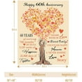 thumbnail image 6 of 60th Anniversary Blanket Gifts 60th Wedding Anniversary Blanket Gifts for Parents Grandparents Couple 60 Year Anniversary Wedding Decorations Gift Ideas Throw Blanket 60"X 50", 6 of 6
