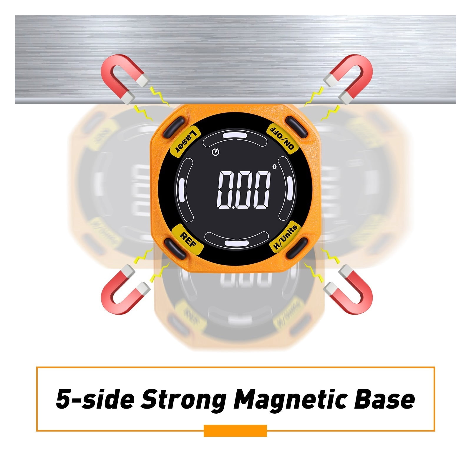 Laser Angle Finder Digital Inclinometer 3-in-1 Line Protractor 4X90 Degree Angle Gauge Level ,Water-Proof & Dust Resistant