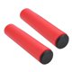 thumbnail image 3 of pu?os de bicicleta Silicon, apretones de manillar de bicicleta, 1 par de manijas de bicicleta Cubierta antideslizante a prueba de golpes Empu?adura de bicicleta con tapones en los extremos (rojo) Ecomeon no, 3 of 3