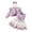 Purple, variant on Ymyiu Baby Girl Coming Home Outfit Casual 3Pcs Clothes: Long Sleeve Ruffle Top, Skirt & Headband Set (Pink,12-18 Months)