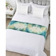 thumbnail image 5 of Xipuska Watercolor Dragonfly Bed Runners for Queen Size Bed, Decorative Bed Throws for Foot of Bed, Turquoise Blue Ombre Animals Bed Runner Sofa Throw Bedding Scarf Protector Slipcover for Bedroom, 5 of 6