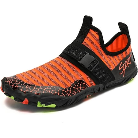 

Water Shoes Men Beach Swim Pool Shoes Quick-Dry Socks Barefoot Sneakers orange EU 45