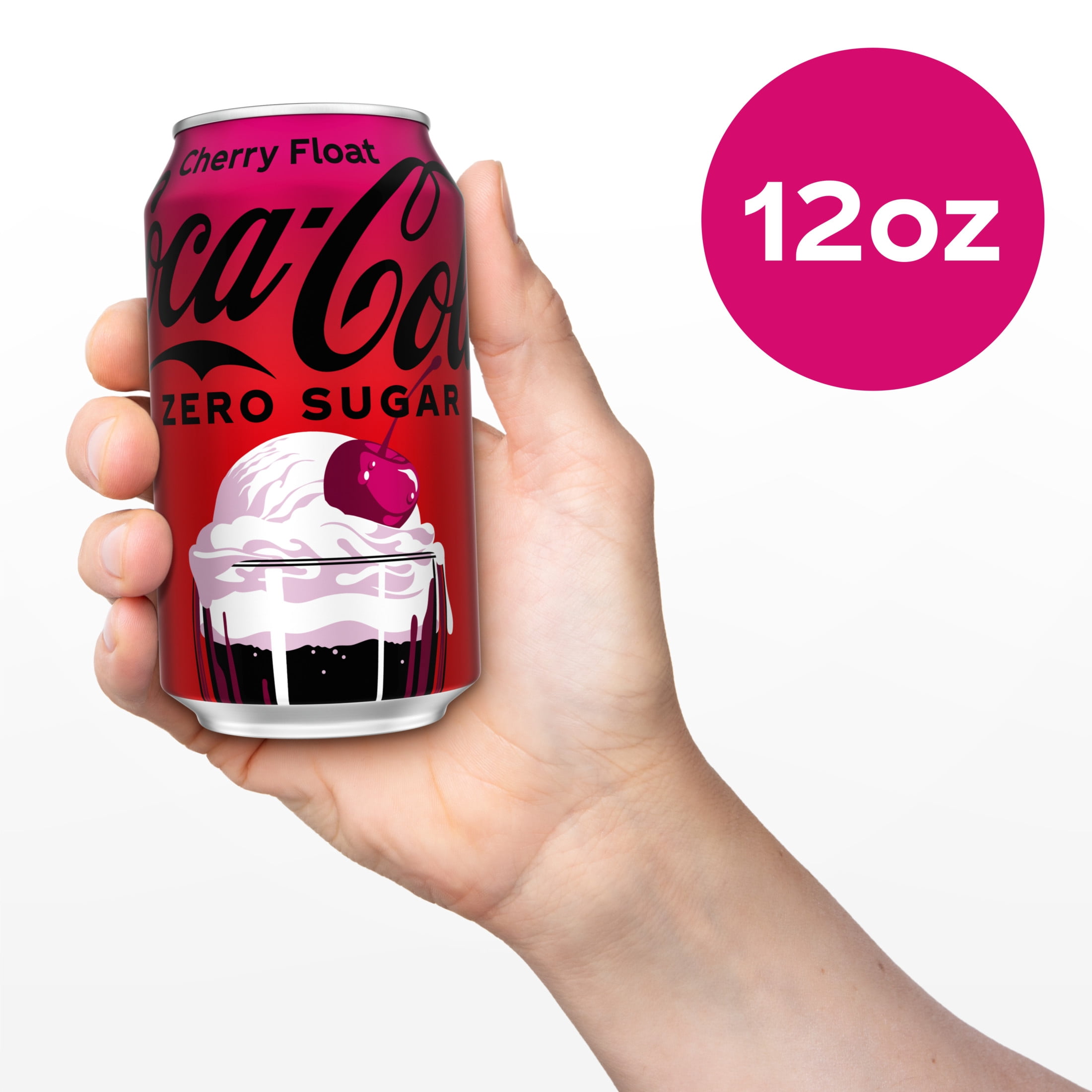 Coca-Cola Zero Sugar Cherry Float Soda Pop Fridge Pack Cans, 12 fl oz, 12 Pack
