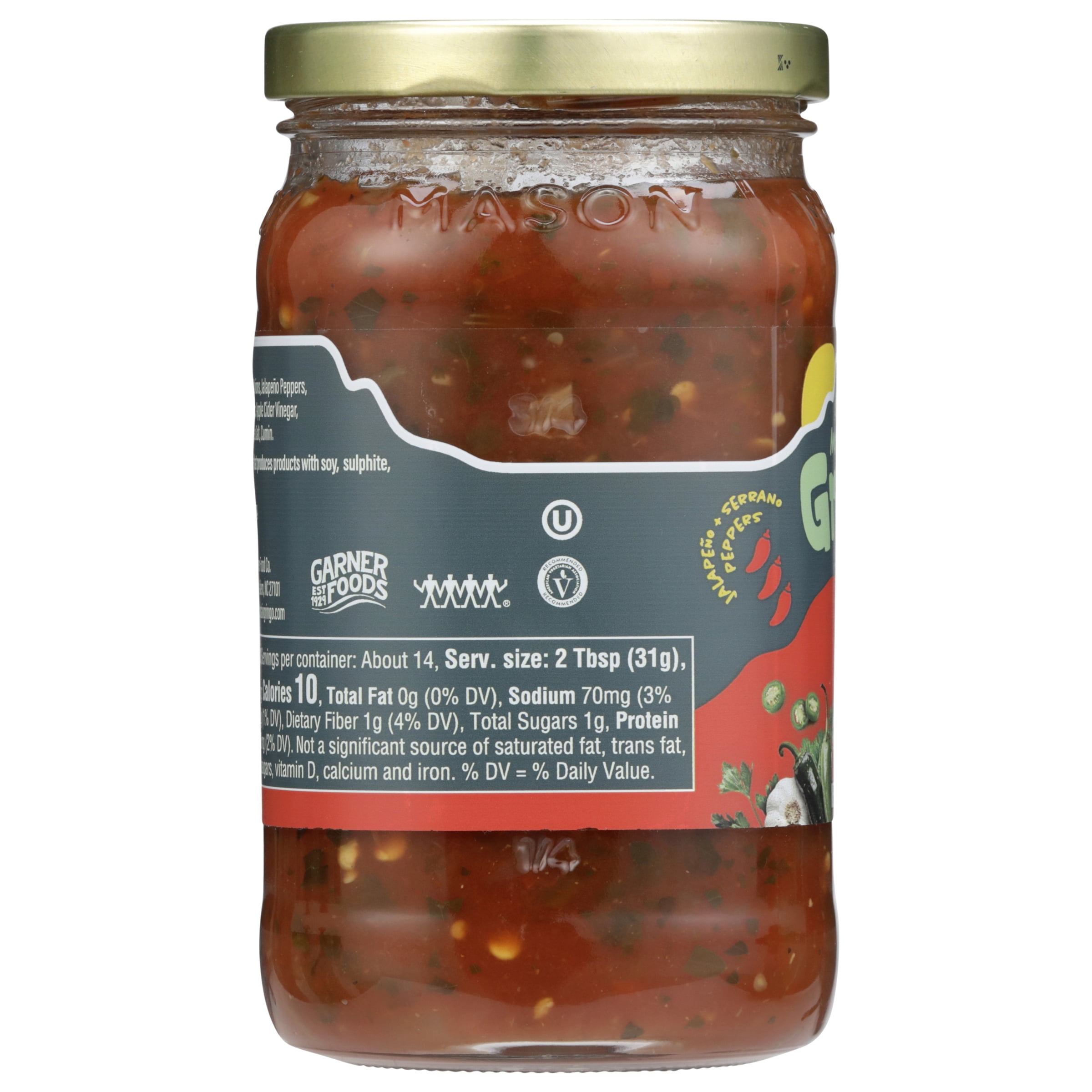 (2 pack) Green Mountain Gringo Fresh Packaged Hot Salsa, 16 oz