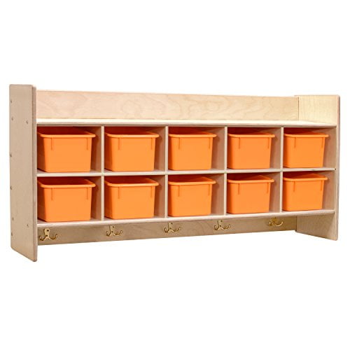 Contender C51409ORF (COO2Z) Contender Wall Locker and Storage with Orange Trays - Assembled