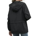 thumbnail image 3 of Womens Raincoat Windbreaker Waterproof Lightweight Packable Hooded Rain Jacket S-XXL, 3 of 5
