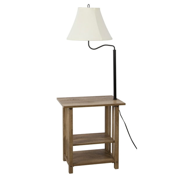Better Homes Gardens Crossmill Magazine Rack End Table Floor Lamp Walmart Com Walmart Com