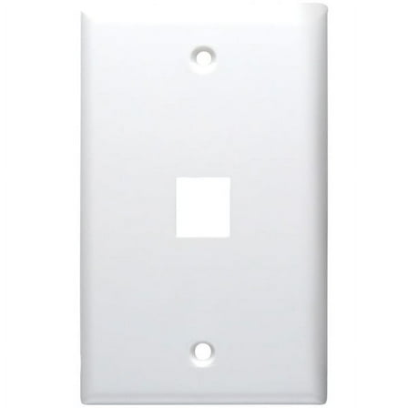 DataComm Electronics 1-Port Standard Size Keystone Wall Plate (White)