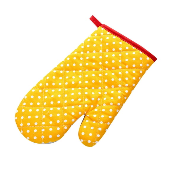 Binwennn Large Rubber Gloves for Cleaning Rooms Rubber Gloves Heavy Duty Monkey Grease Gloves Heat Thick Oven Gloves Dot Microwave Insulation Ovenware Baking Bakeware Tools Kitchen Accessories Yellow