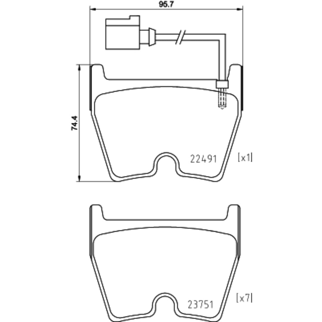 Brembo P85152X; Brake Pad; XTRALINE; FMSI Number D2099-9333; Low-Metallic; Set Of 4