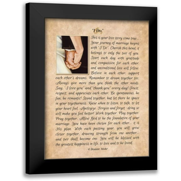 Mohr, Bonnie 12x14 Black Modern Framed Museum Art Print Titled - I Do
