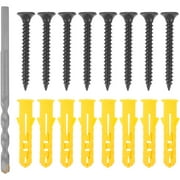 Concrete Screws and Anchor Metal Drill Bit Wall Set Plaster Anchors Small Yellow Croaker Abs