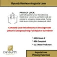 thumbnail image 3 of Dynasty Hardware AUG-20-26D Grade 2 Commercial Duty Privacy Lever, ADA, Satin Chrome Finish, 3 of 7