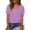 *Purple, variant on ClodeEU Womens Shorts Sleeve Crop Tshirt ,Summer Y2K Lace Square Neck Slim Fitted Basic Ribbed Tee Blouse Shirts White,Womens Plus XL