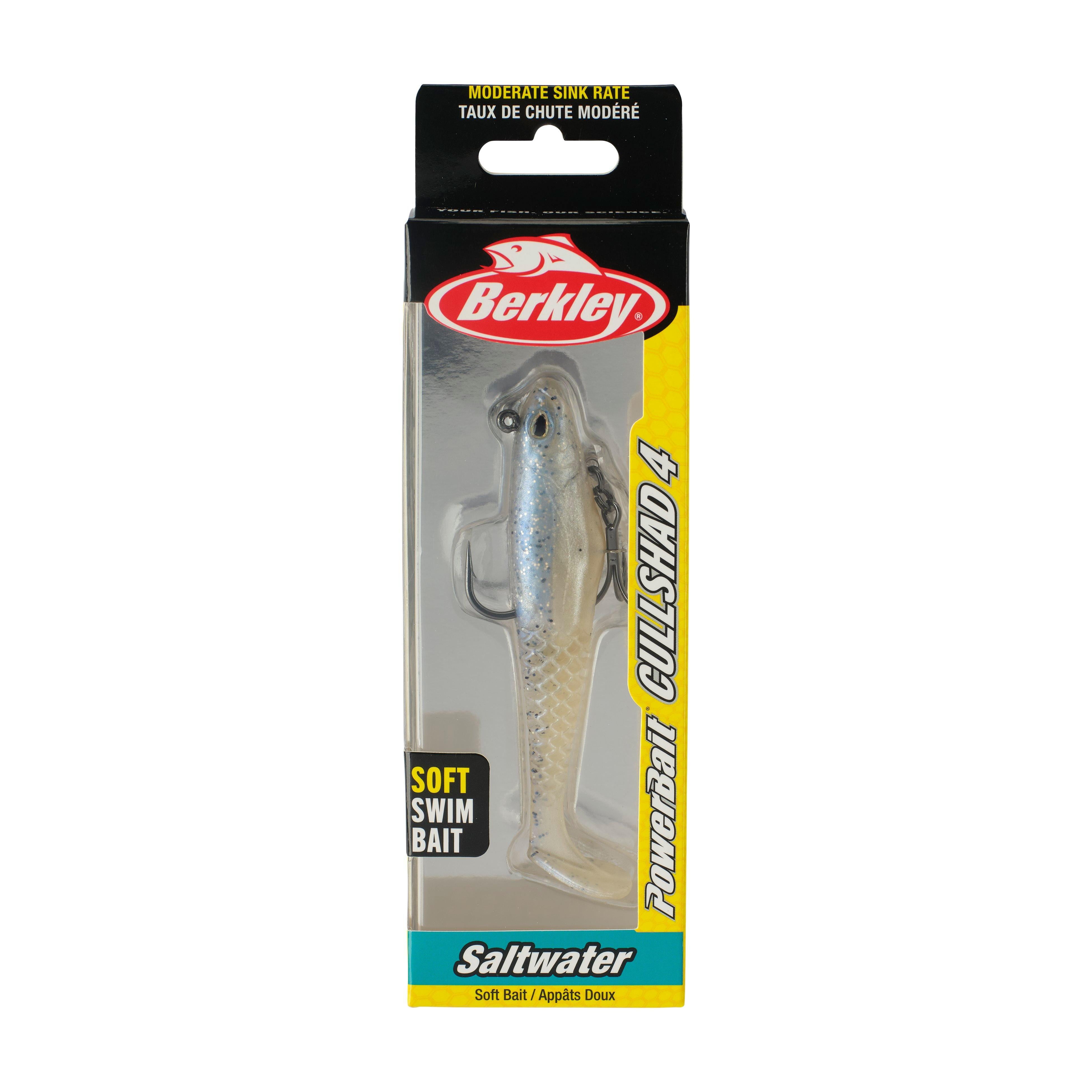 Berkley PowerBait® Saltwater Pre-Rigged Cullshad, 4 in, Chrome Flash