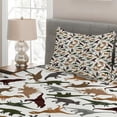 thumbnail image 2 of Ambesonne Jurassic Quilted Coverlet 3 Pcs, Wild Enormous Museum, King Size, Dark Orange Burgundy, 2 of 3