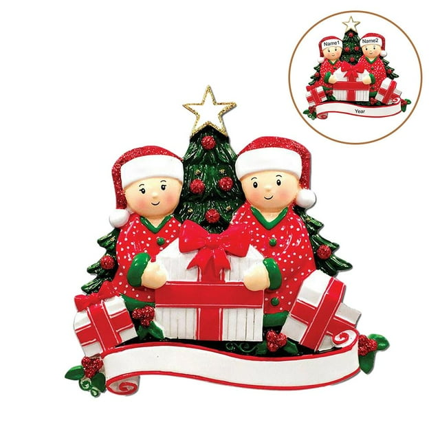 2020 Personalized Family Christmas Tree Ornament Personalized Survived Family Pendant Mini Christmas Tree Hanging Pendant