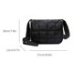 thumbnail image 3 of Bolso de hombro de algodón acolchado rombo Casual Shopping Crossbody Bag (negro), 3 of 8