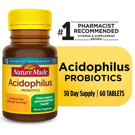 UPC 031604027612 product image for Nature Made Acidophilus Probiotics 1 Billion CFU Per Serving Tablets  60 Count | upcitemdb.com