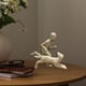 thumbnail image 5 of Estatua de hombre y perro, figura decorativa de arte para estantería de salón. Color de arenisca, 5 of 9