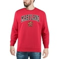 thumbnail image 4 of Men's Colosseum Red Maryland Terrapins Arch & Logo Crew Neck Sweatshirt, 4 of 5