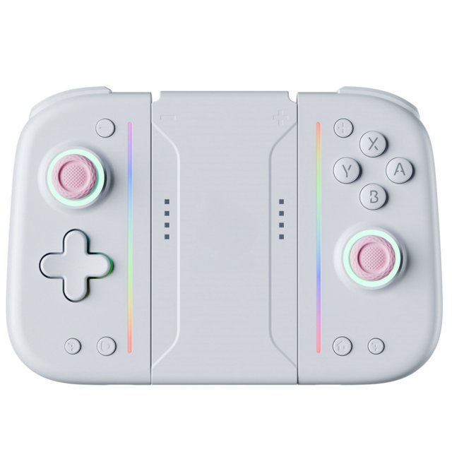 Manette de Jeu Sans Fil pour Switch/Lite/OLED, avec Fonction de Réveil, Double Moteur de vibration, Effet d'Éclairage RVB, joystick en Métal, Programmation macro, Connexion Rapide