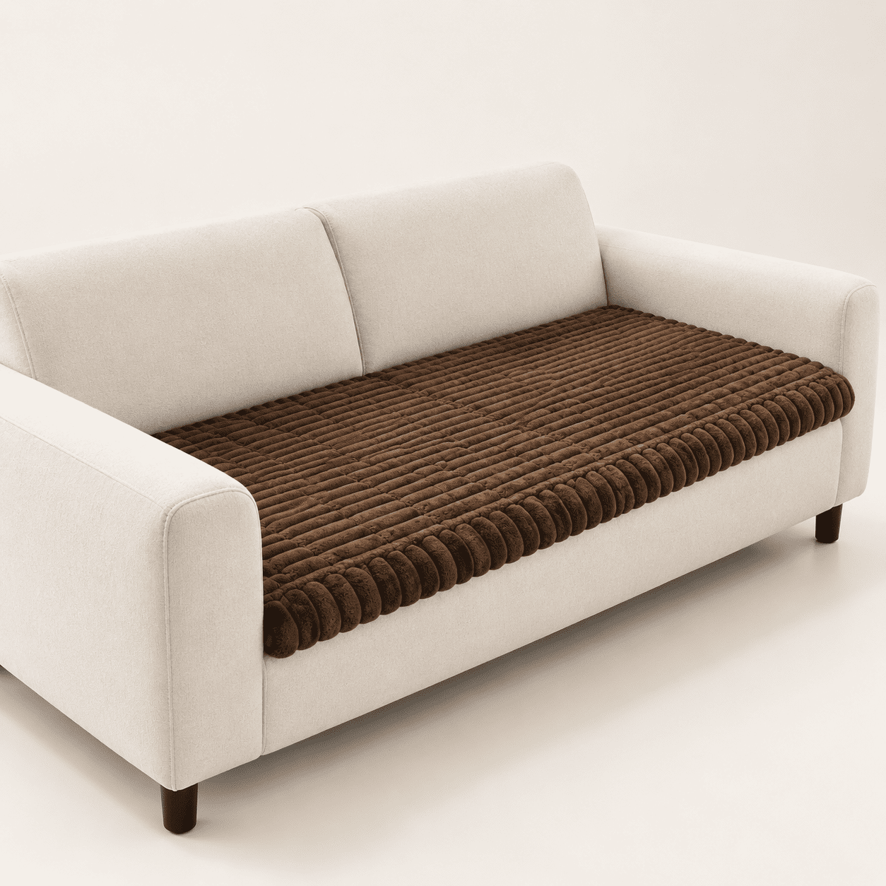 Brown 27.6 x 82.7 Pet Sofa & Chair Protector Flannel Couch Cover