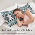 thumbnail image 5 of Turquoise Boho Body Pillow Covers 20"x54", Southwestern Ethnic Aztec Retro Geometric Soft Brushed Microfiber Breathable Throw Pillow Covers, Pillowcase with Zipper for Couch Sofa Bedroom Living Room, 5 of 9