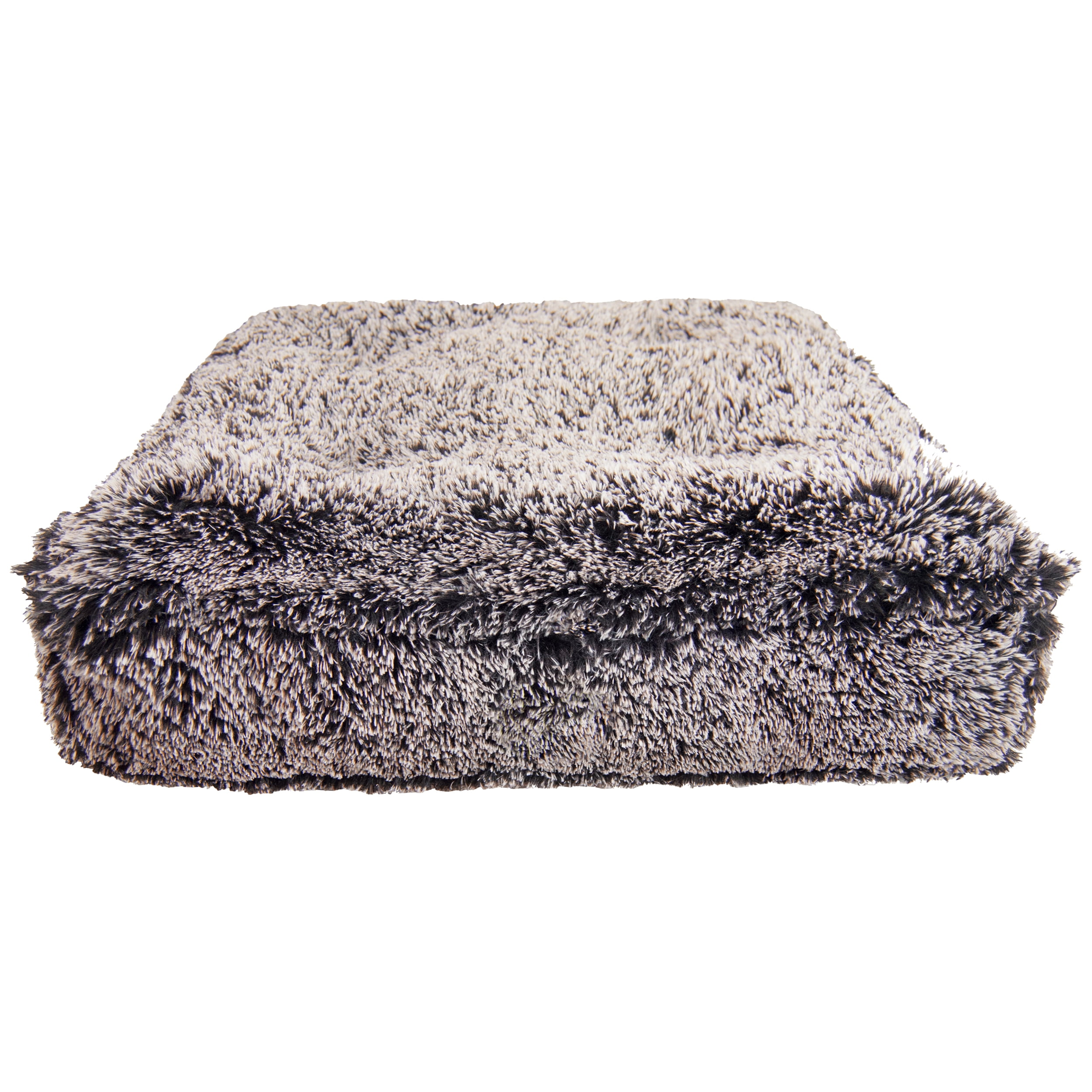Bessie and Barnie Snow White Luxury Shag Extra Plush Faux Fur Rectangle Pet/Dog Bed