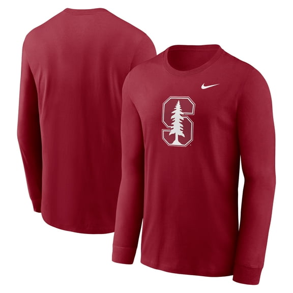 Men's Nike Cardinal Stanford Cardinal Primary Logo Long Sleeve T-Shirt