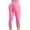 Pink, variant on Women'S High Waist Tik Tok Yoga Pants Solid Color Textured Abdomen Slimming Hip Leggings Exercise Running Hip Plus Size Cropped Pants