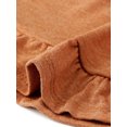 thumbnail image 5 of DARING DIVA Women's Plus Pleated Crew Neck 3/4 Sleeve Blouses 1X Caramel, 5 of 5