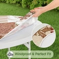 thumbnail image 5 of Pioneer Flower Floral Print Pattern Round Fitted Tablecloth with Elastic Edge,Dining Table Cover Waterproof,Outdoor Round Tablecloth for Camping,Dining,Indoor and Outdoor, 5 of 7
