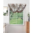 thumbnail image 2 of Waterfall Valances for Windows, Farmhouse Kitchen Sheer Valance Curtains, Retro Country Star Berry Vintage Wood Grain Rod Pocket Elegant Swag Valances for Living Room Bedroom, 47.2"x38.5", 3 Panel, 2 of 8